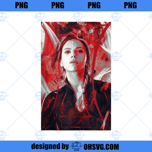 Marvel Avengers Endgame Black Widow Painting  PNG, Marvel PNG, Black Widow PNG