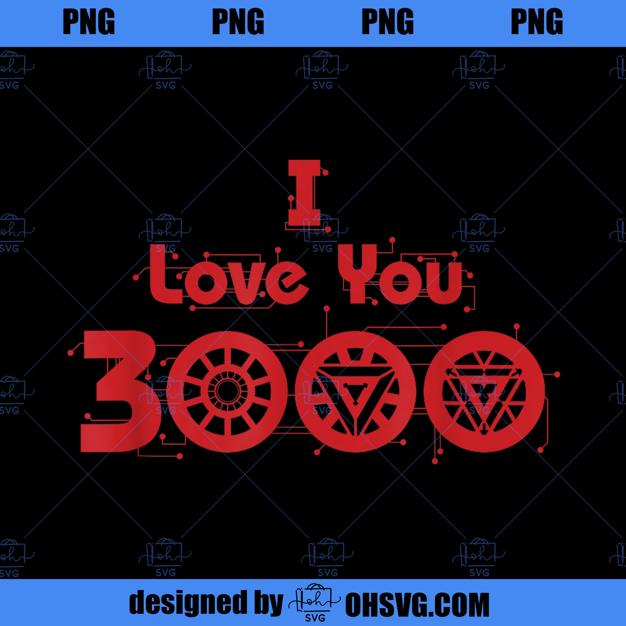 Marvel Avengers Endgame I Love You 3000 Arc Reactors PNG, Marvel PNG, Marvel Avengers PNG