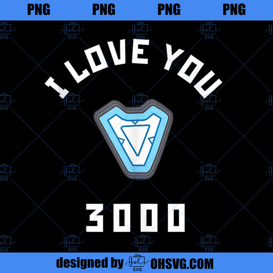 Marvel Avengers Endgame Iron Man I Love You 3000 Arc Reactor  PNG, Marvel PNG, Marvel Avengers PNG