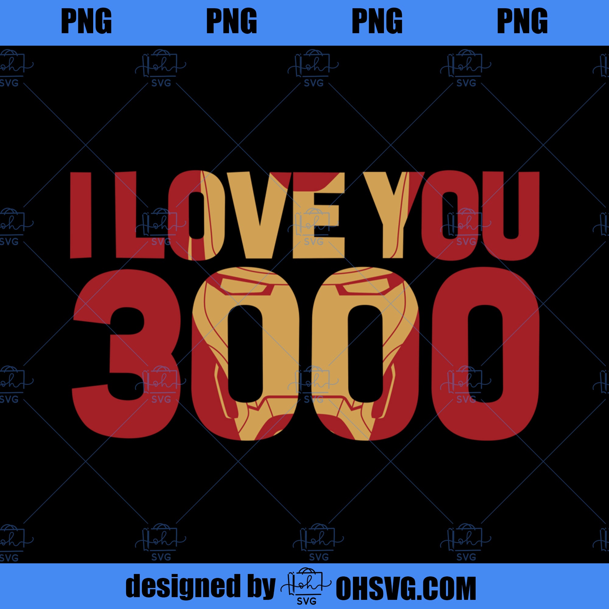 Marvel Avengers Endgame Iron Man I Love You 3000 Text Fill 1 PNG, Marv ...
