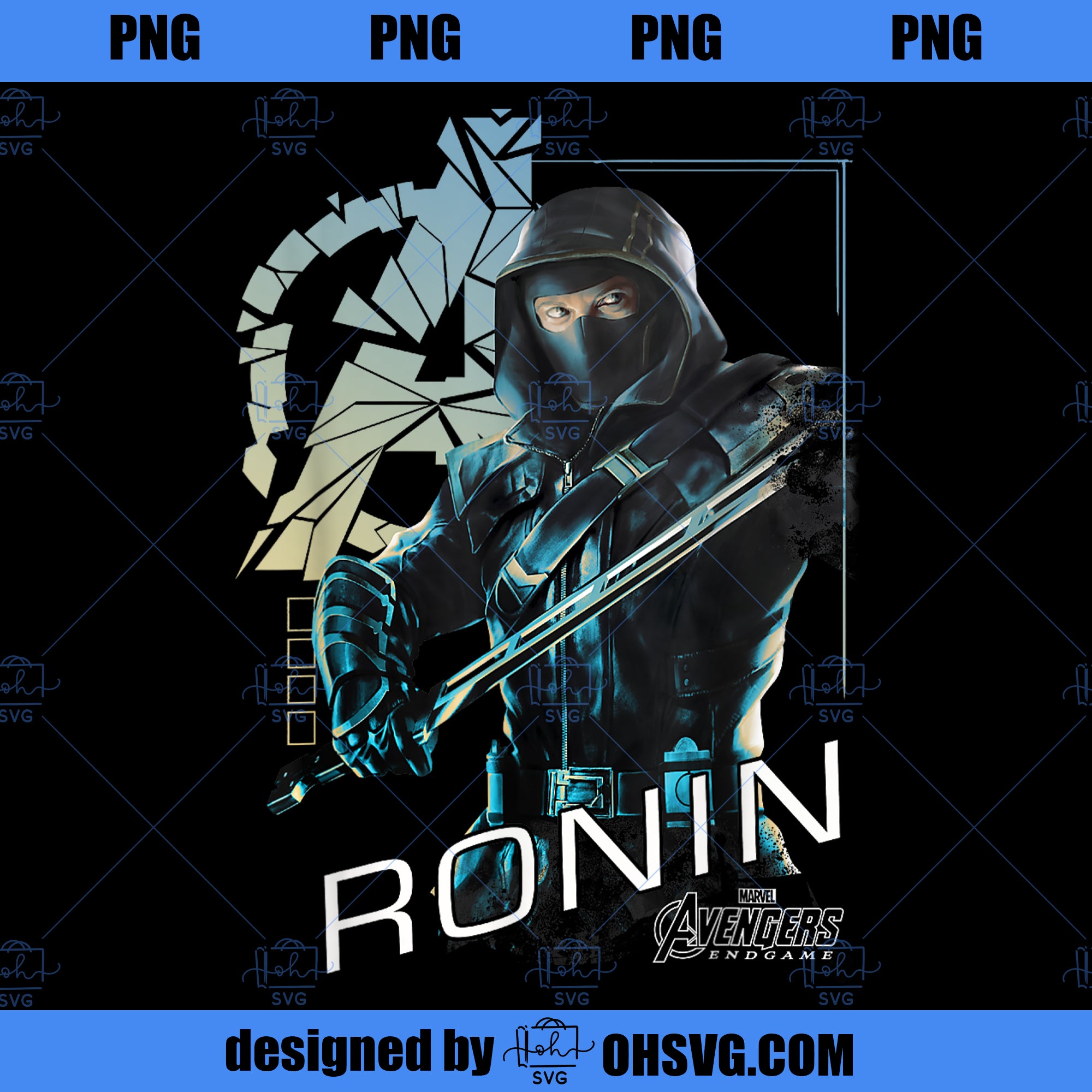 Marvel Avengers Endgame Ronin Shattered Logo Graphic  PNG, Marvel PNG, Marvel Avengers PNG