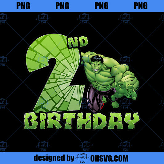 Marvel Avengers Hulk Smash 2nd Birthday Premium PNG, Marvel PNG, Marvel Avengers PNG