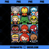 Marvel Avengers Kawaii Portrait Grid  PNG, Marvel PNG, Marvel Avengers PNG