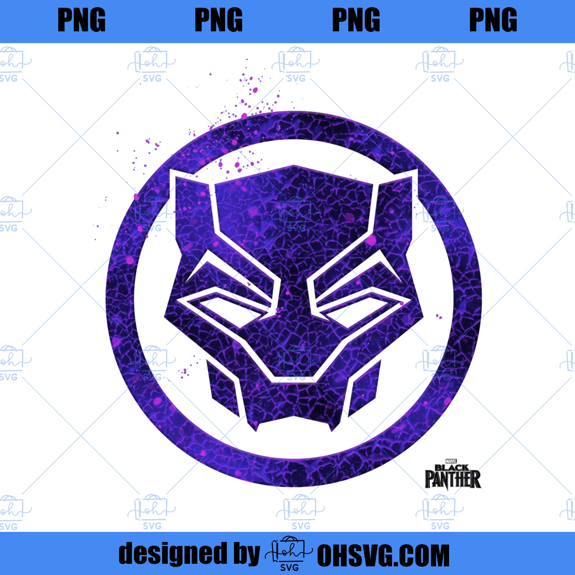 Marvel Black Panther Avengers Splatter Icon  PNG, Marvel PNG, Black Panther PNG