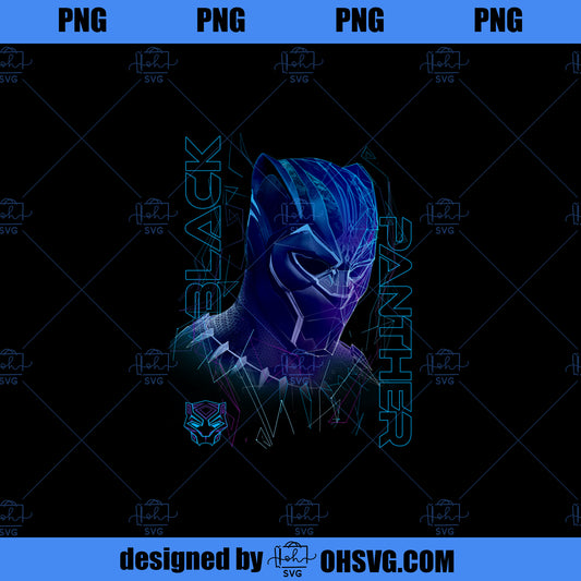 Marvel Black Panther Movie Geo Tech Purple Portrait  PNG, Movies PNG, Black Panther PNG