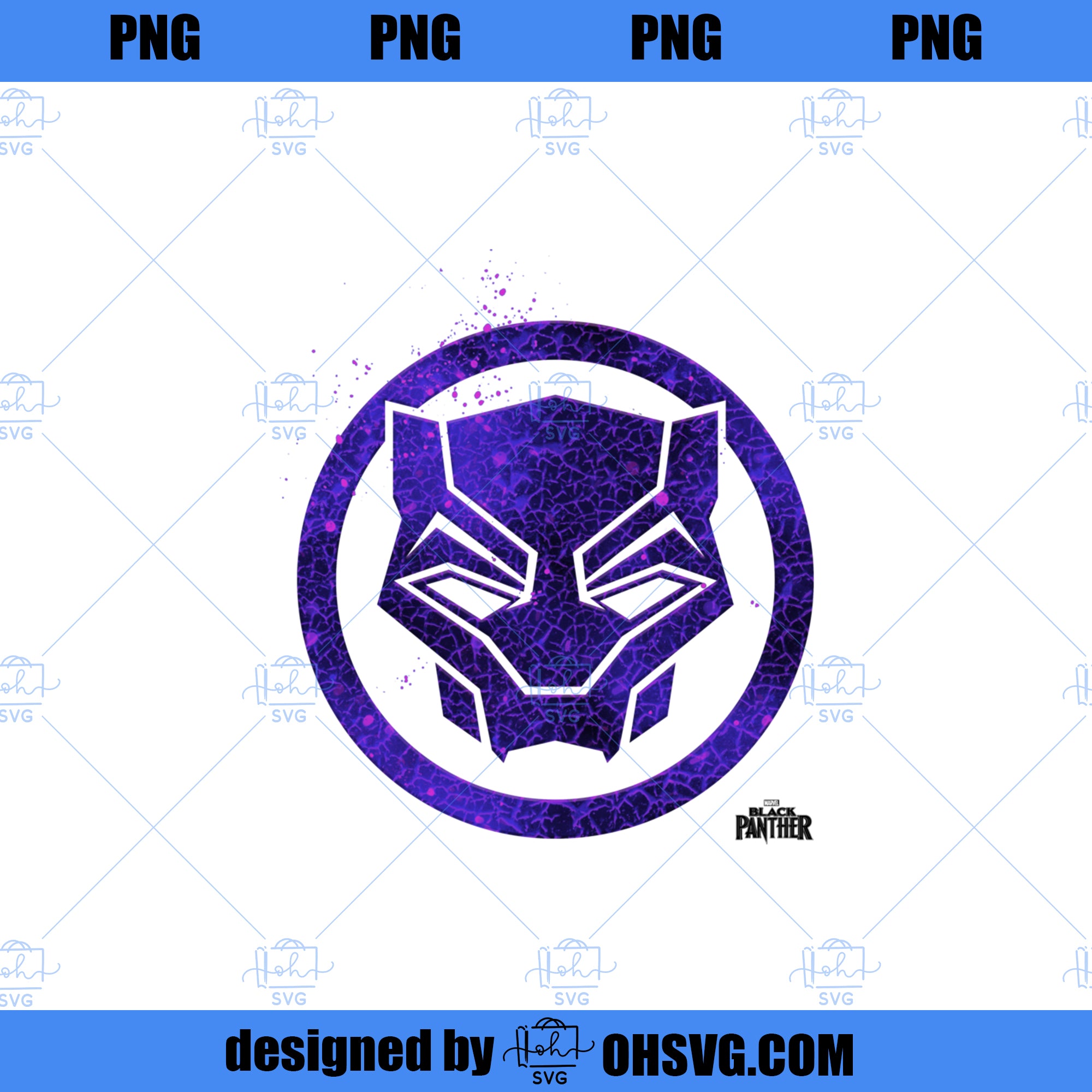 Marvel Black Panther Movie Purple Splatter Icon  PNG, Movies PNG, Black Panther PNG