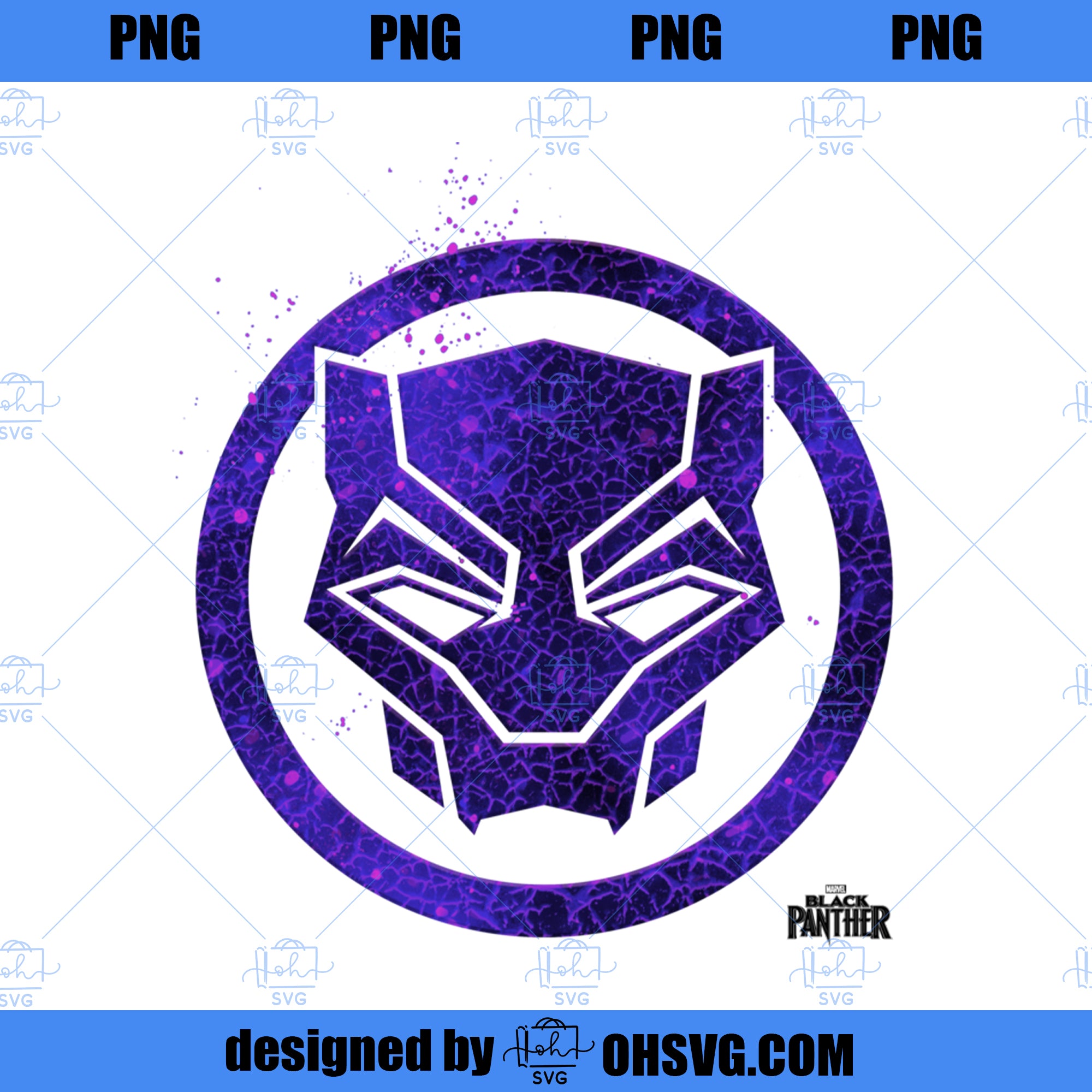 Marvel Black Panther Movie Purple Splatter Icon  PNG, Marvel PNG, Black Panther PNG