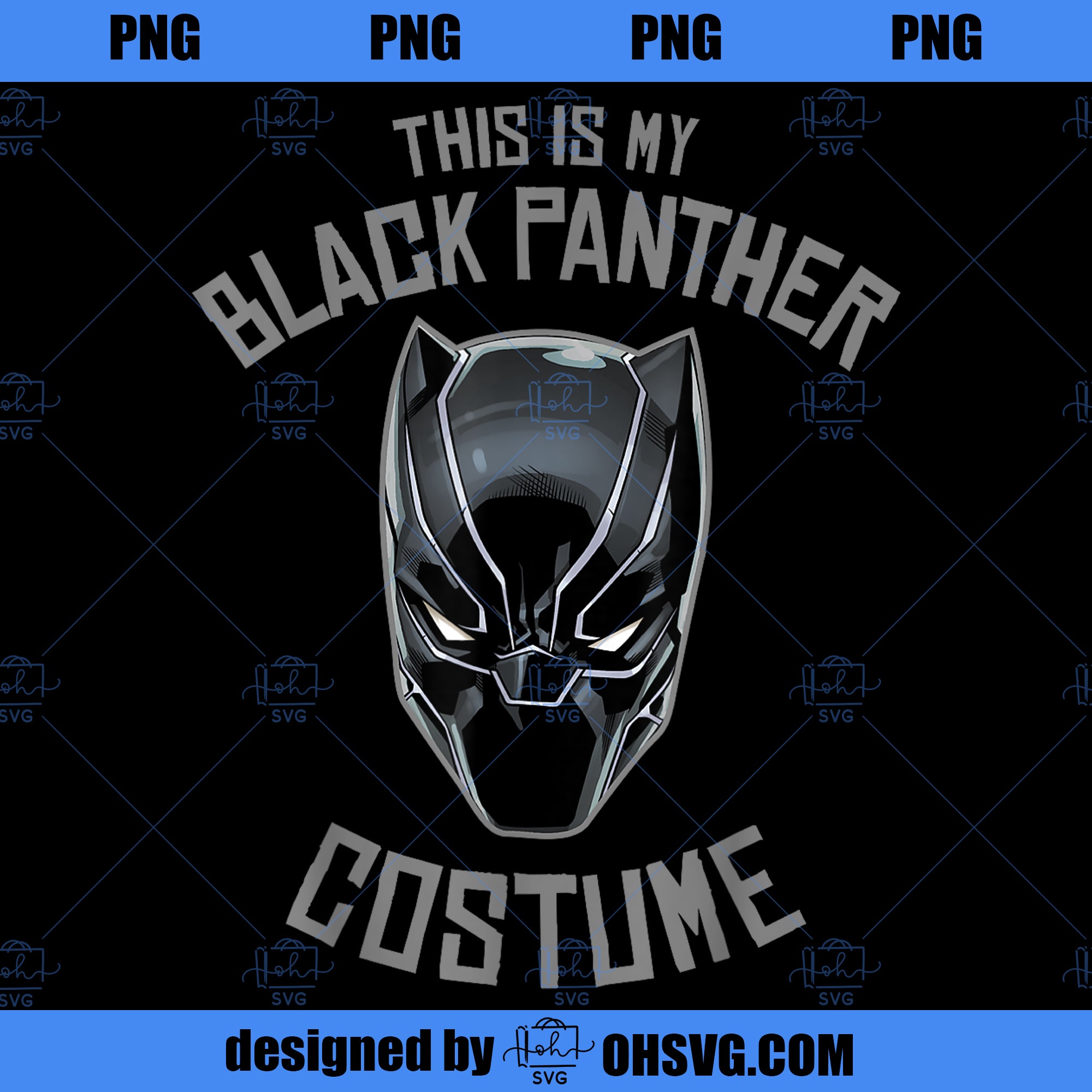 Marvel Black Panther This Is My Costume Halloween PNG, Marvel PNG, Black Panther PNG