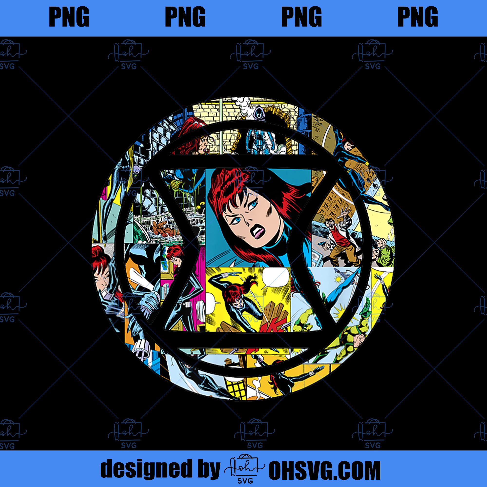 Marvel Black Widow Retro Comic Book Filled Spy Icon PNG, Marvel PNG, Black Widow PNG