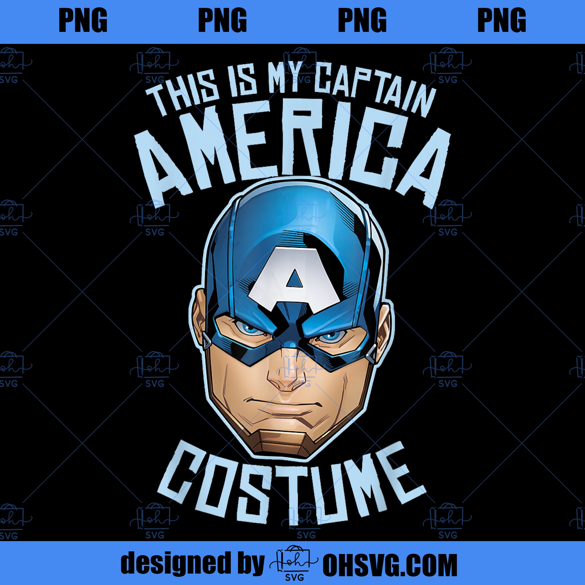 Marvel Captain America This Is My Costume Halloween PNG, Marvel PNG, Captain America PNG