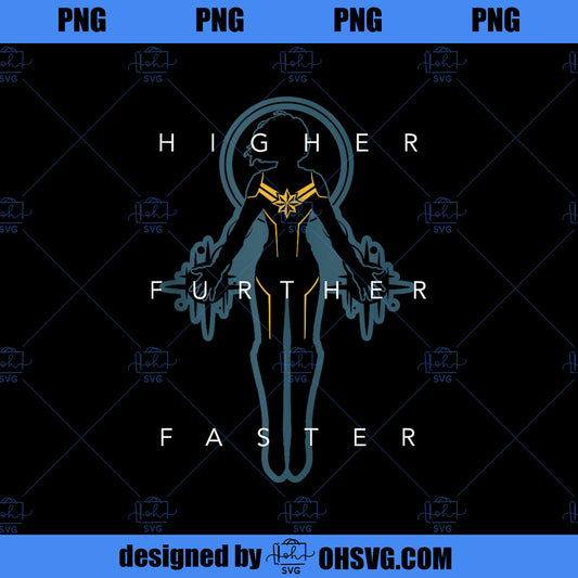 Marvel Captain Marvel Higher Further Silhouette  PNG, Marvel PNG, Captain Marvel PNG