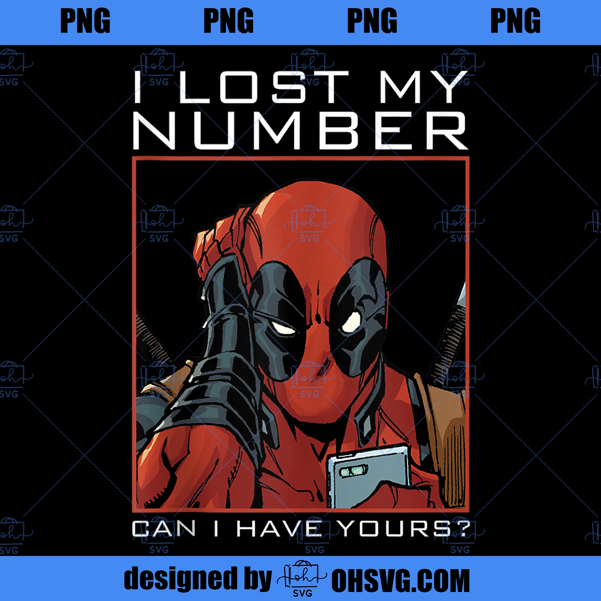 Marvel Deadpool I Lost My Number Can I Have Yours Panel  PNG, Marvel PNG, Marvel Deadpool PNG