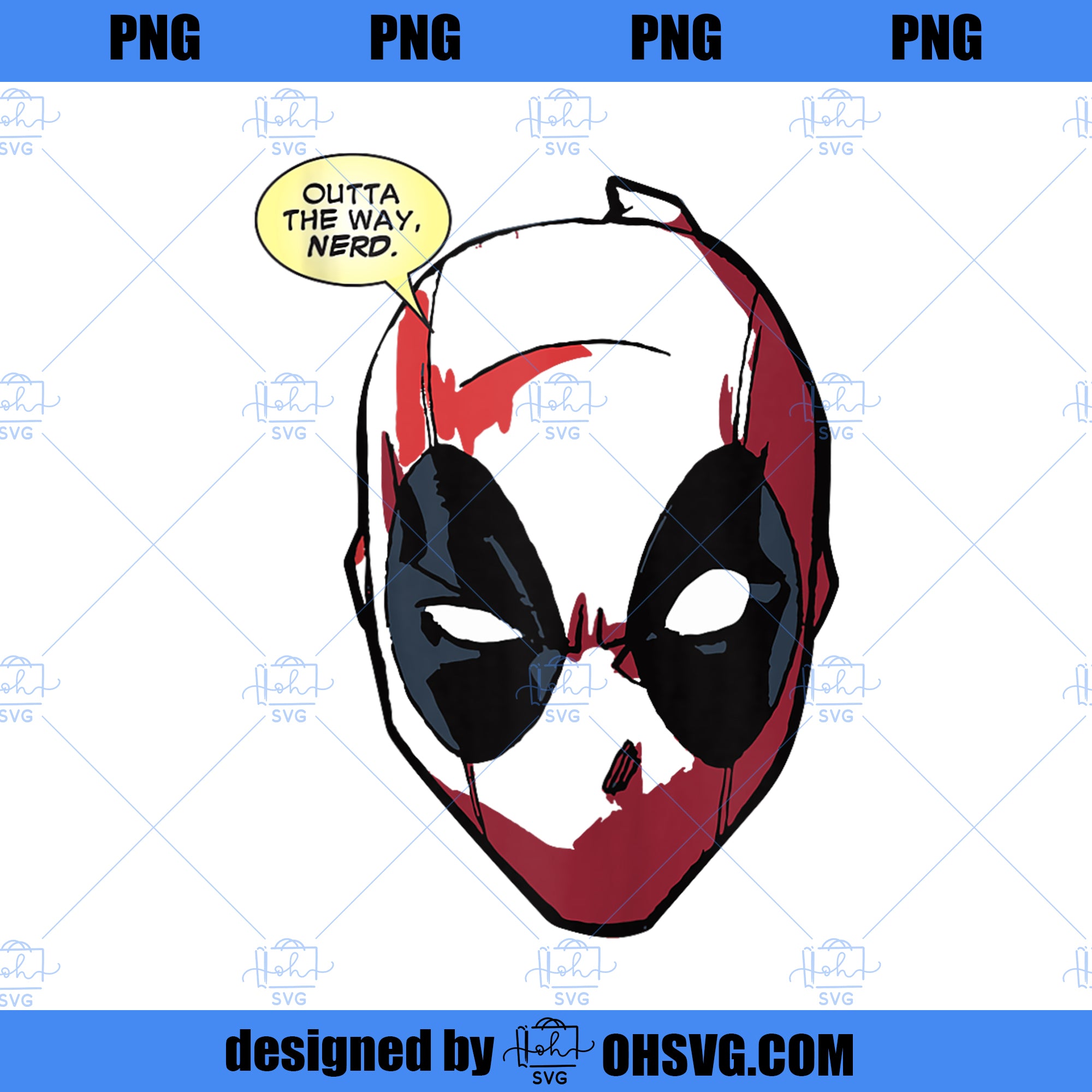 Marvel Deadpool Mask Outta The Way Nerd  PNG, Marvel PNG, Marvel Deadpool PNG