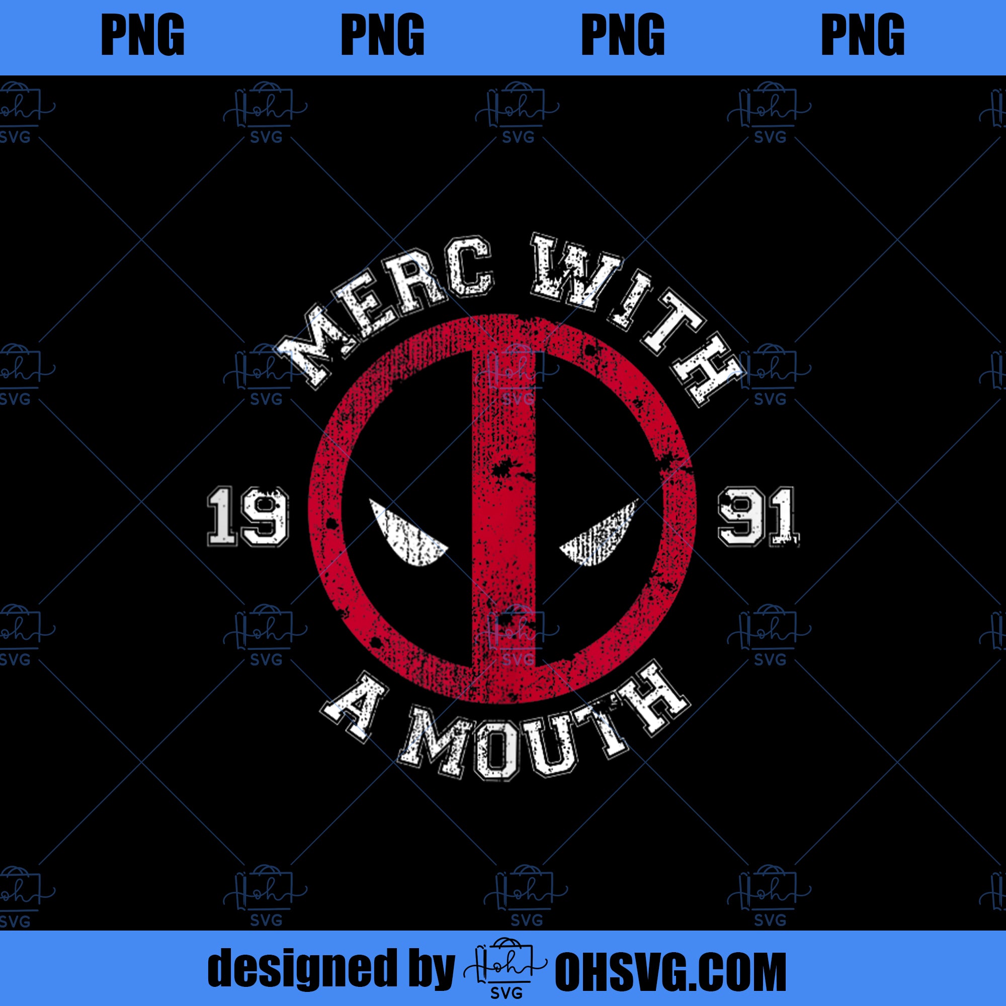 Marvel Deadpool Merc With A Mouth 1991 Simple Logo Quote  PNG, Marvel PNG, Marvel Deadpool PNG