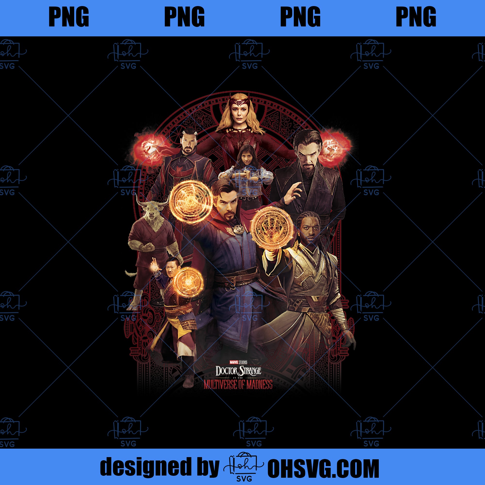 Marvel Doctor Strange In The Multiverse Of Madness Group PNG, Marvel PNG, Marvel Doctor Strange PNG