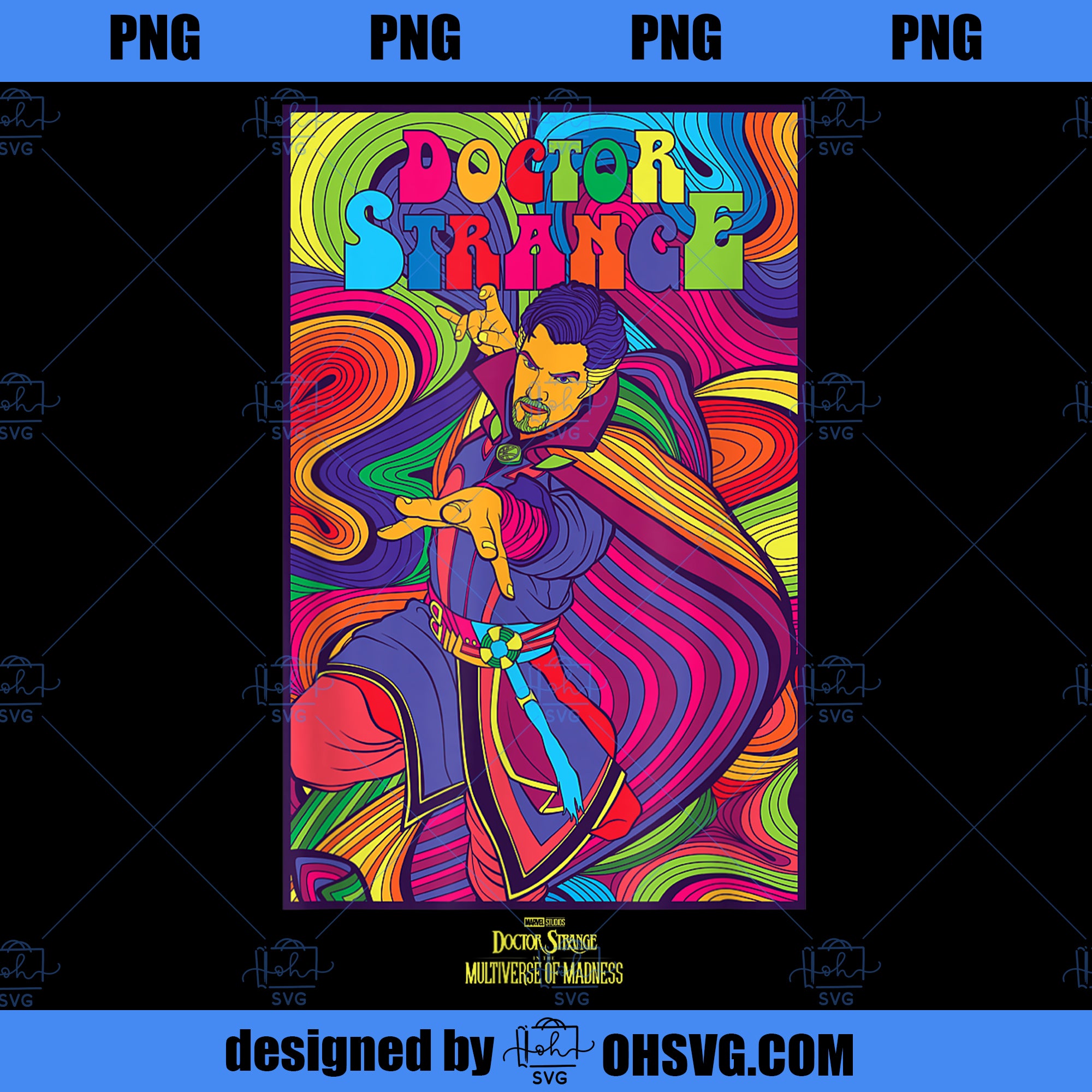 Marvel Doctor Strange In The Multiverse Of Madness Retro PNG, Marvel PNG, Marvel Doctor Strange PNG