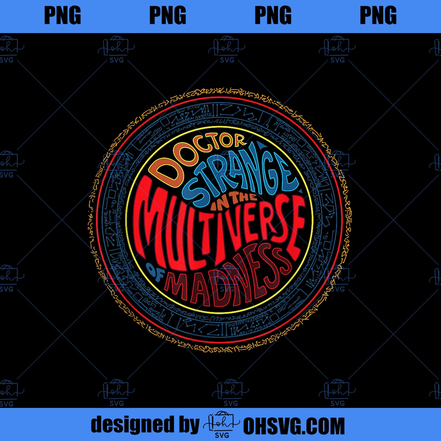 Marvel Doctor Strange Multiverse of Madness Colorful Runes PNG, Marvel PNG, Marvel Doctor Strange PNG
