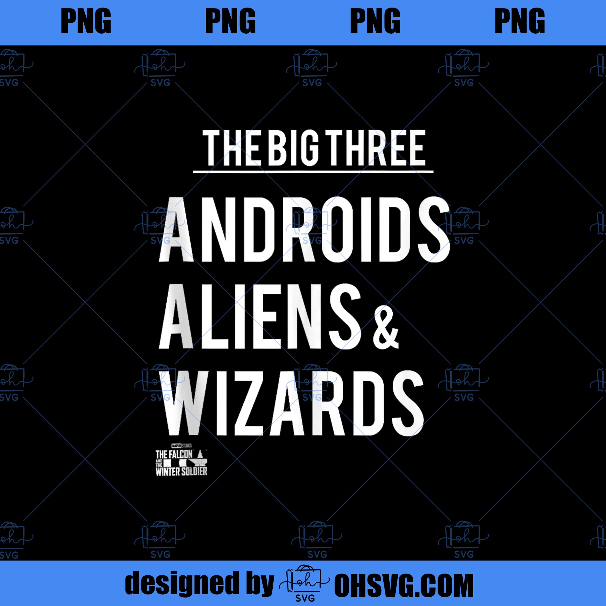 Marvel Falcon Winter Soldier Big 3 Androids Aliens Wizards  PNG, Marvel PNG, Soldier Big 3 PNG