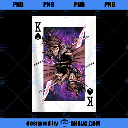 Marvel Gambit Staff Kings Playing Card  PNG, Marvel PNG, Marvel Gambit PNG