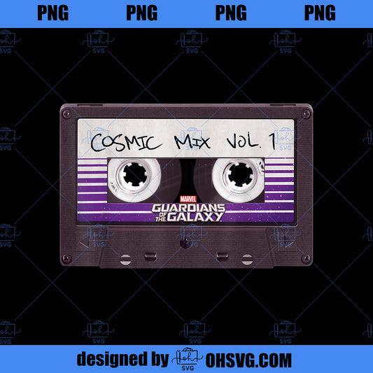 Marvel Guardians of the Galaxy Cosmic Mix Vol 1 Tape Logo PNG, Marvel PNG, Marvel Guardians PNG