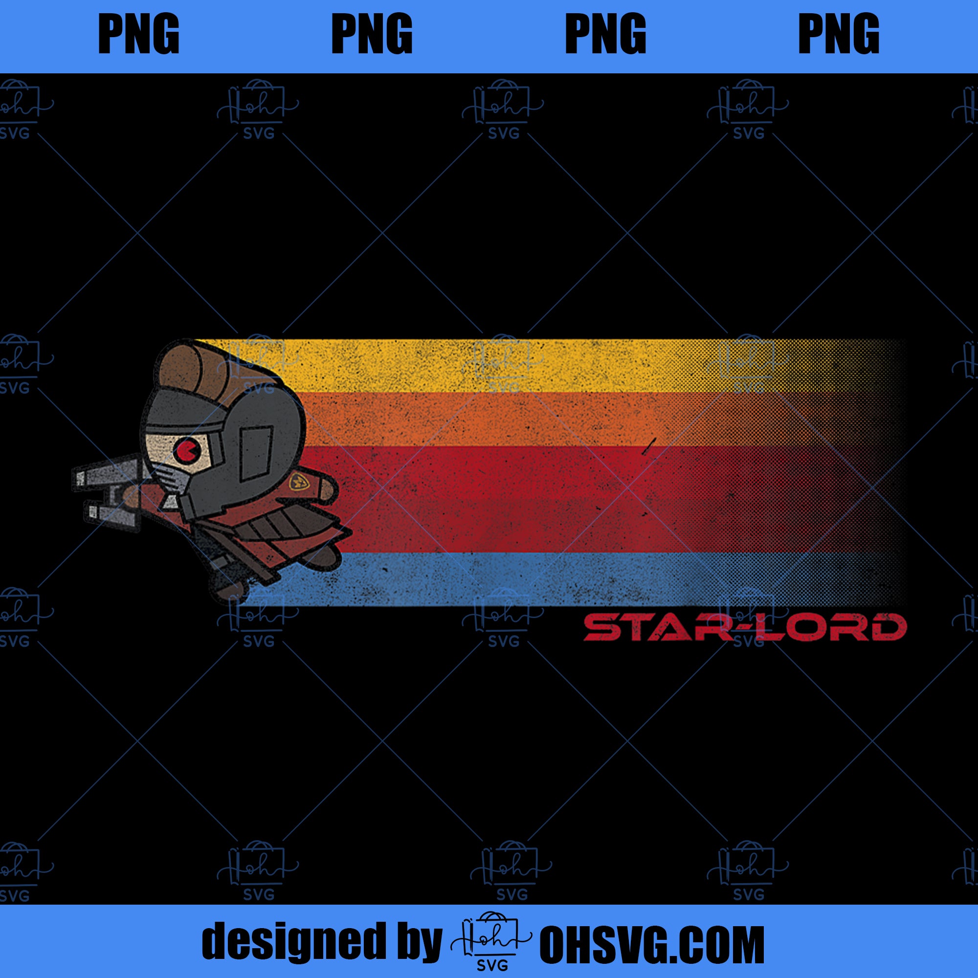 Marvel Guardians of the Galaxy StarLord Kawaii Rainbow PNG, Marvel PNG, Marvel Guardians PNG