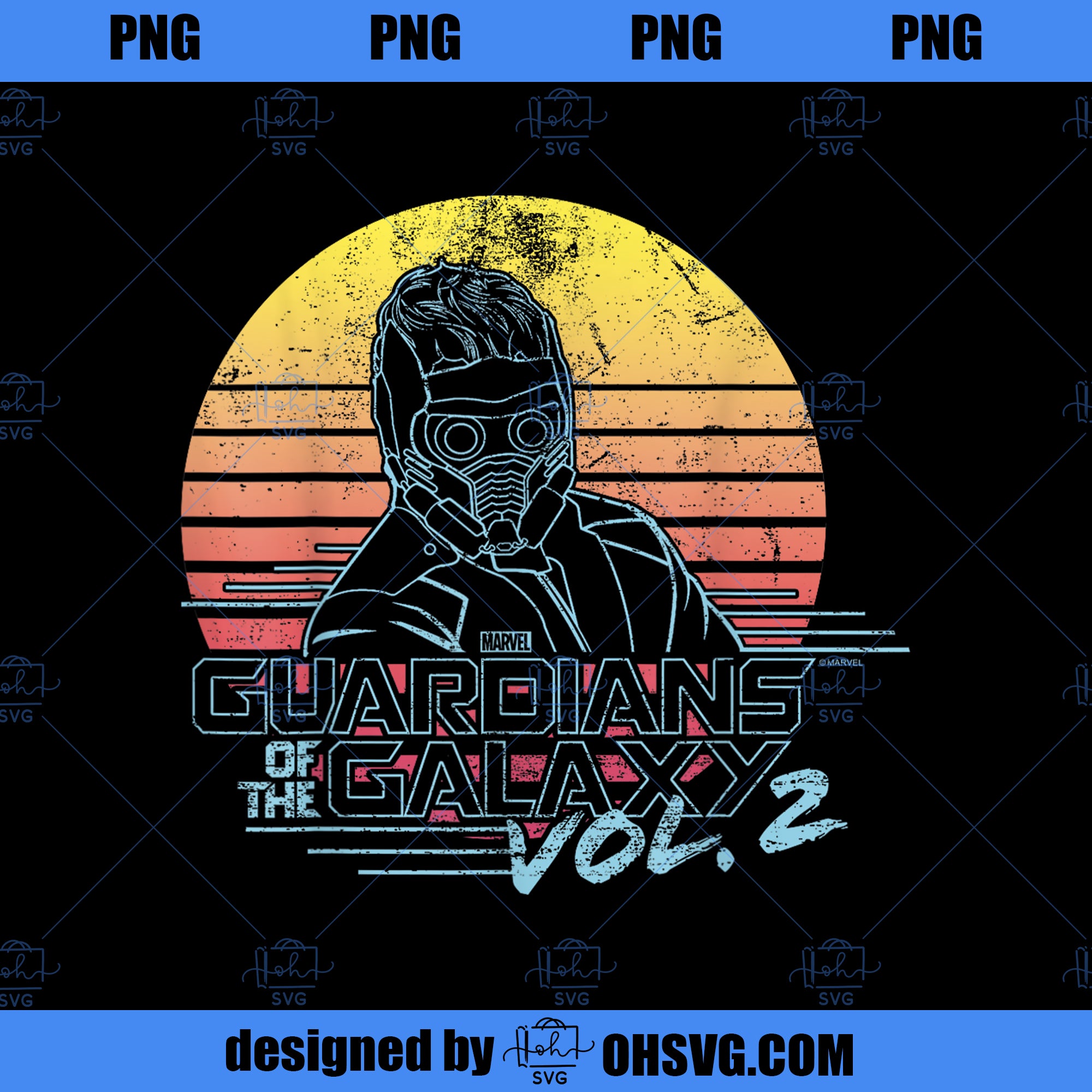 Marvel Guardians of the Galaxy Vol 2 StarLord Epic Vintage PNG, Marvel PNG, Marvel Guardians PNG