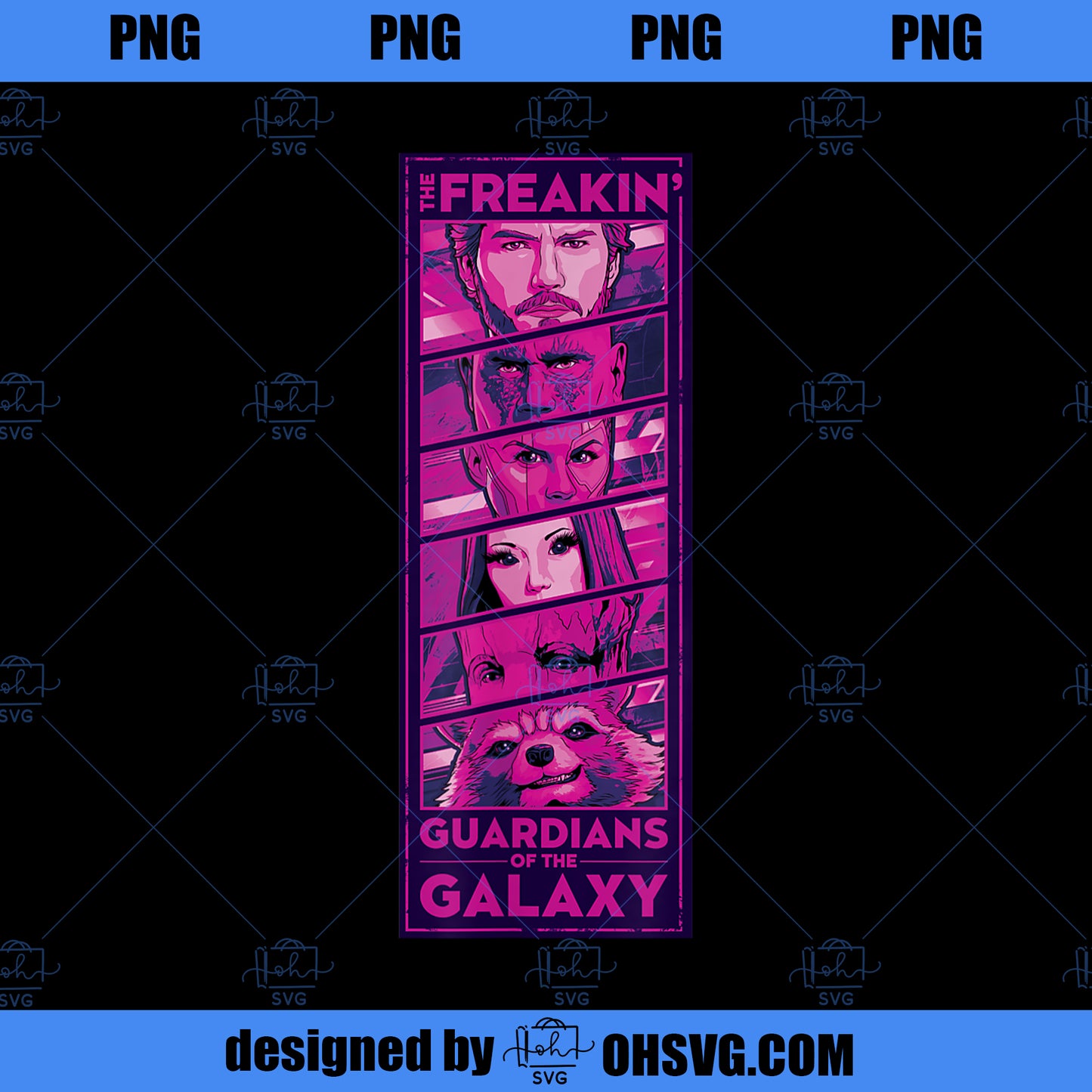 Marvel Guardians of the Galaxy Vol 3 Freakin Pink Panels PNG, Marvel PNG, Marvel Guardians PNG