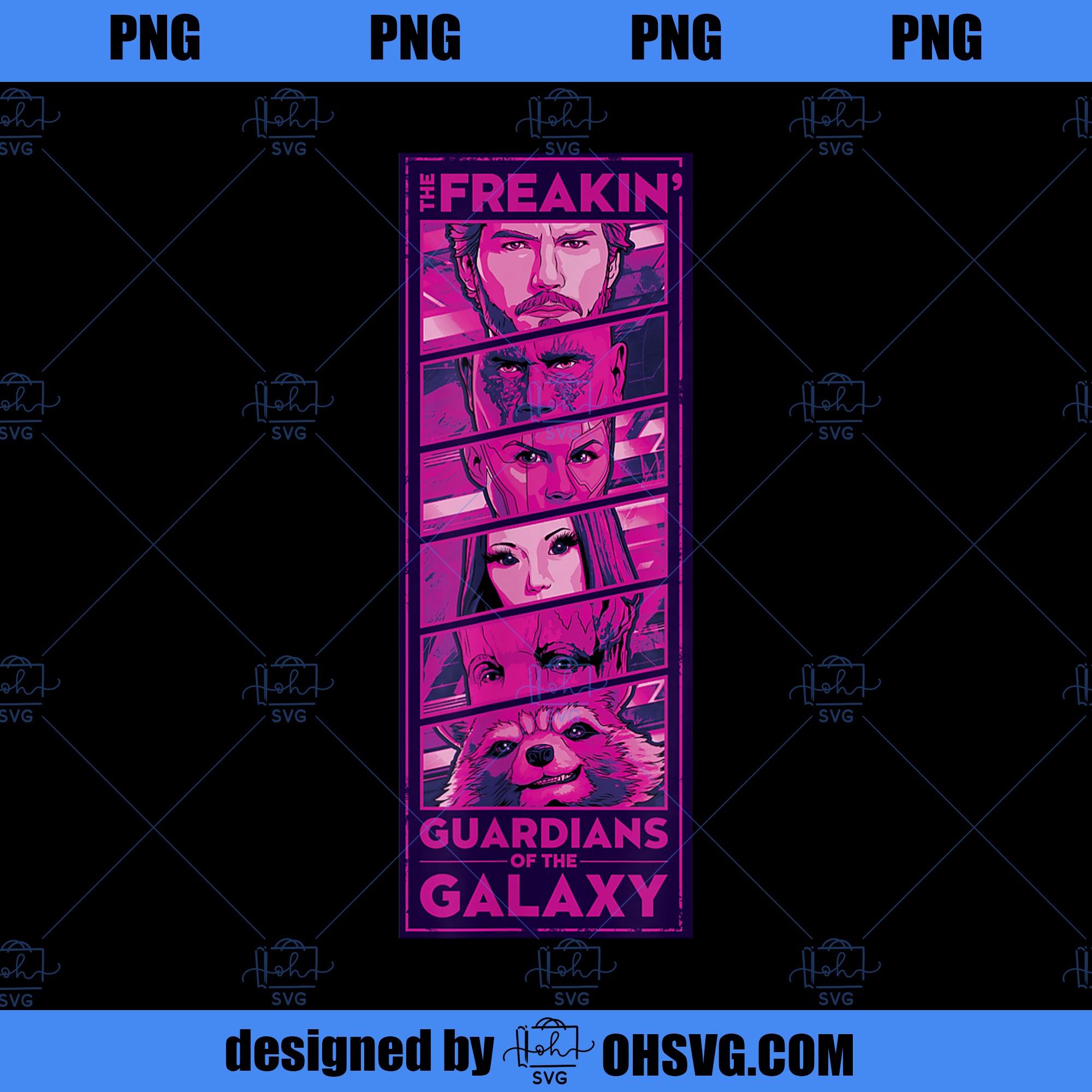 Marvel Guardians of the Galaxy Vol 3 Freakin Pink Panels PNG, Marvel PNG, Marvel Guardians PNG