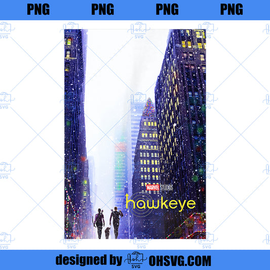 Marvel Hawkeye Disney Plus Group Shot Cityscape Poster PNG, Marvel PNG, Marvel Hawkeye PNG