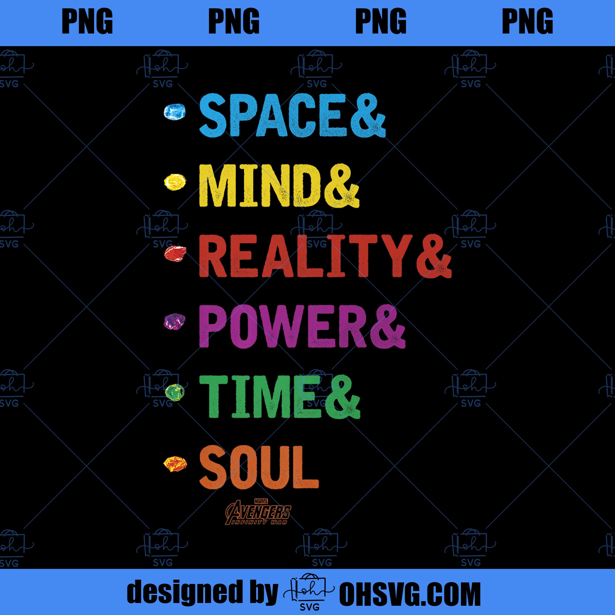 Marvel Infinity War Stones Rainbow Text Premium Premium PNG, Marvel PNG, Marvel Infinity PNG