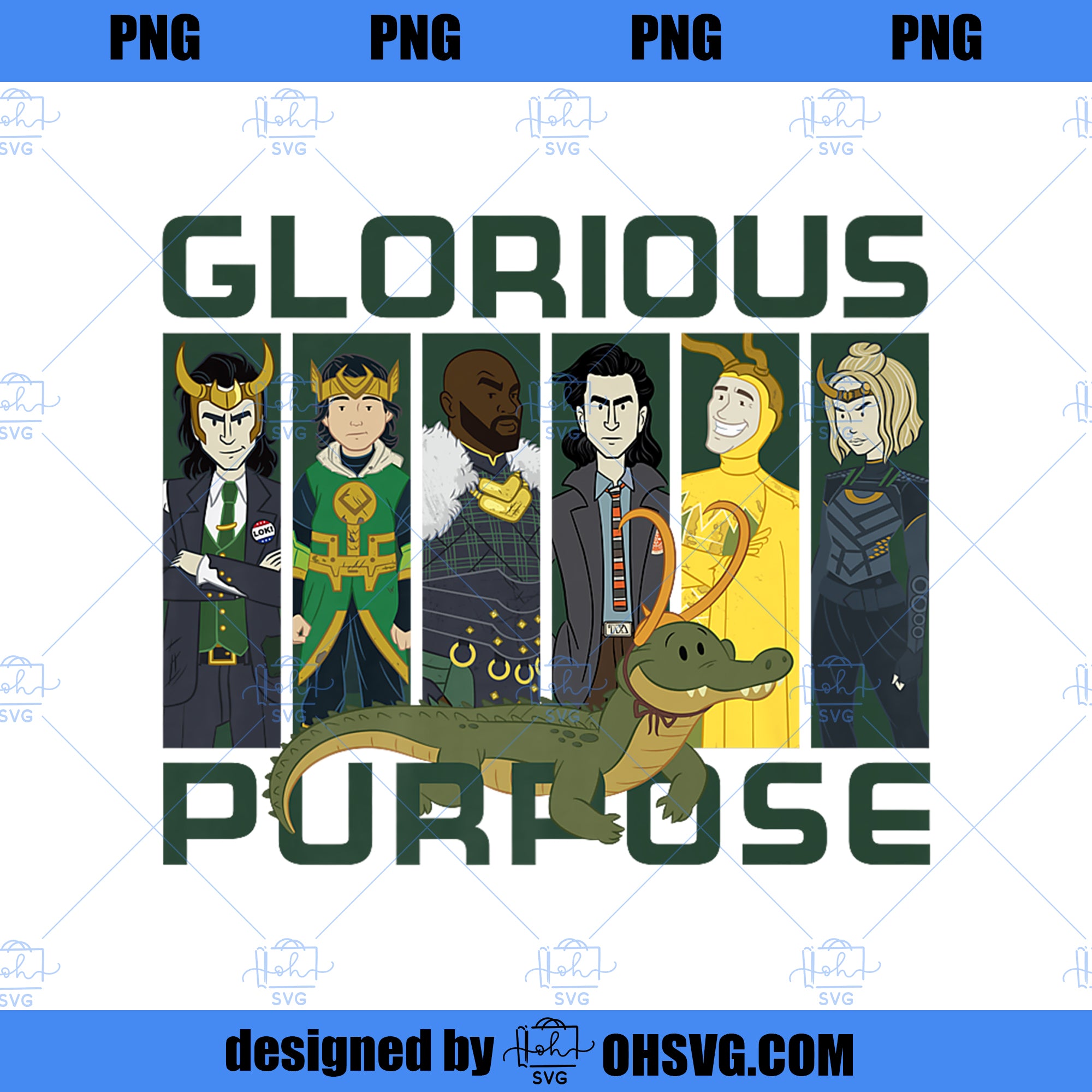 Marvel Loki Variants Alligator Loki Glorious Purpose Premium PNG, Marvel PNG, Marvel Loki PNG