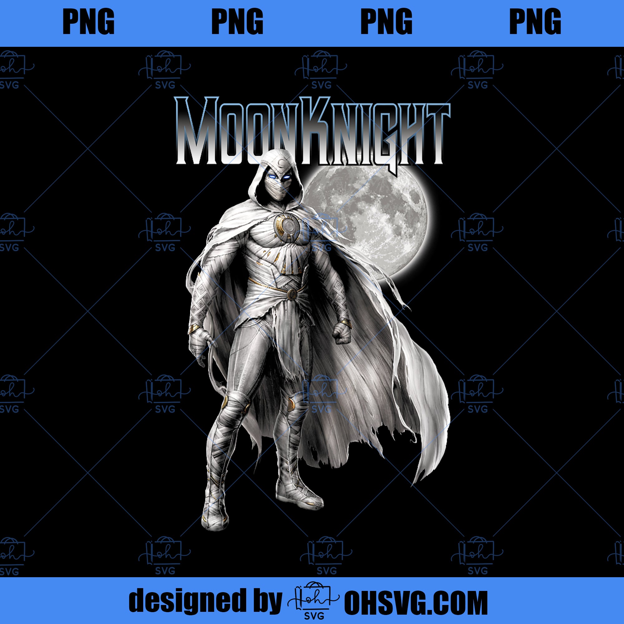 Marvel Moon Knight Profile Poster Premium PNG, Marvel PNG, Moon Knight PNG