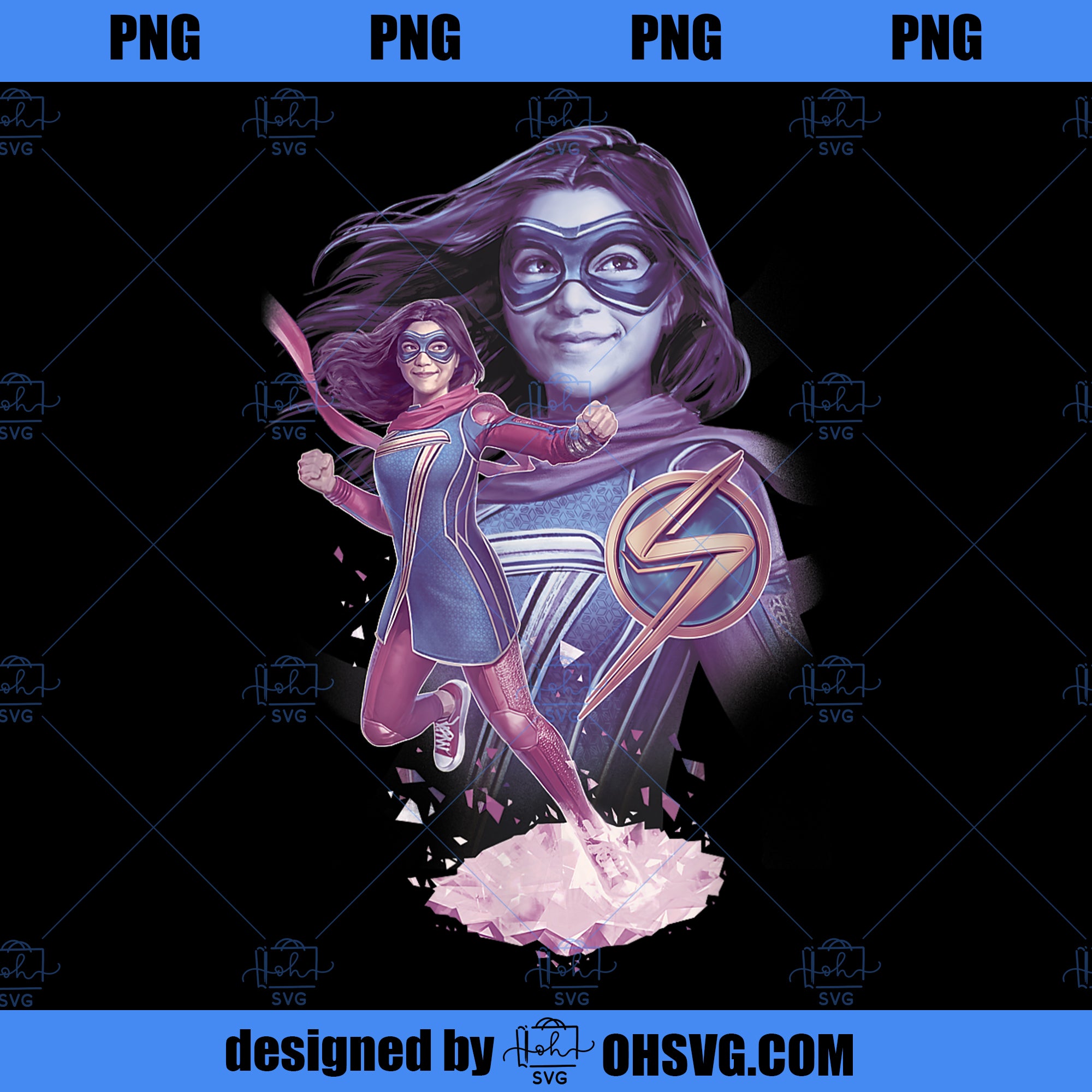 Marvel Ms Marvel Action Hero Poster PNG, Marvel PNG, Ms Marvel PNG