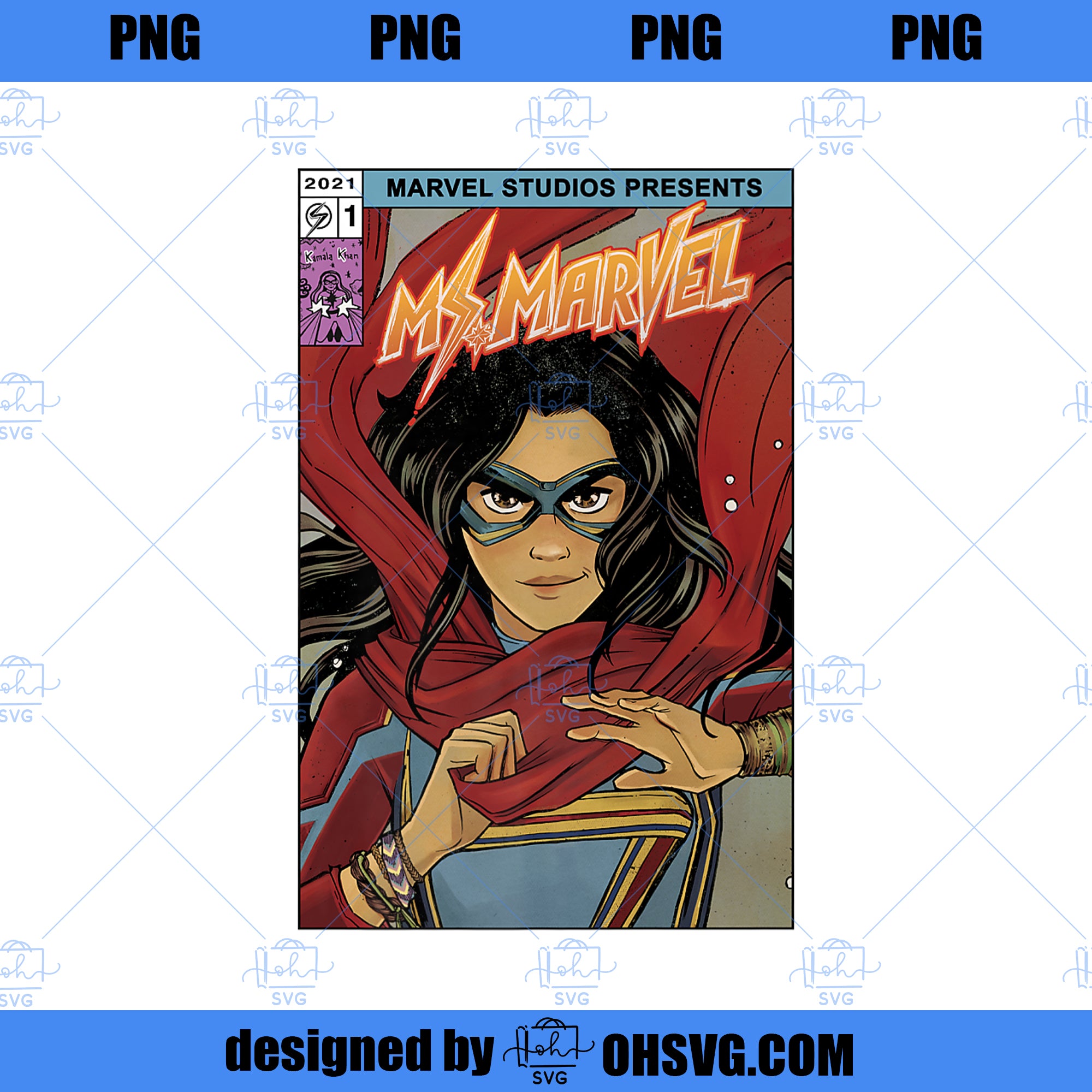 Marvel Ms Marvel Comic Cover Premium PNG, Marvel PNG, Ms Marvel PNG