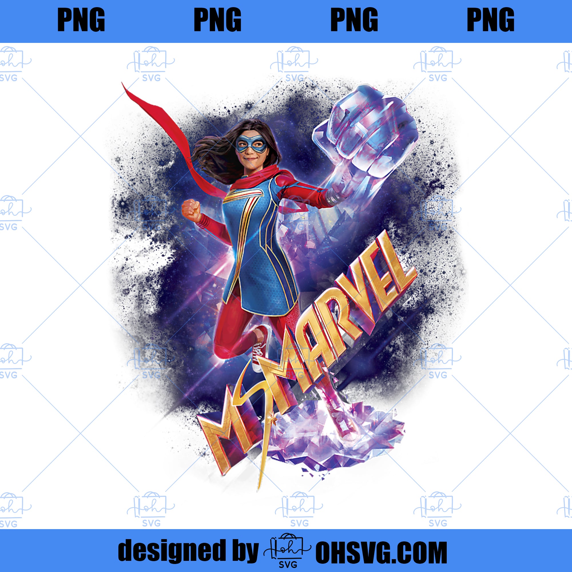 Marvel Ms Marvel Crystal Big Fist Poster PNG, Marvel PNG, Ms Marvel PNG