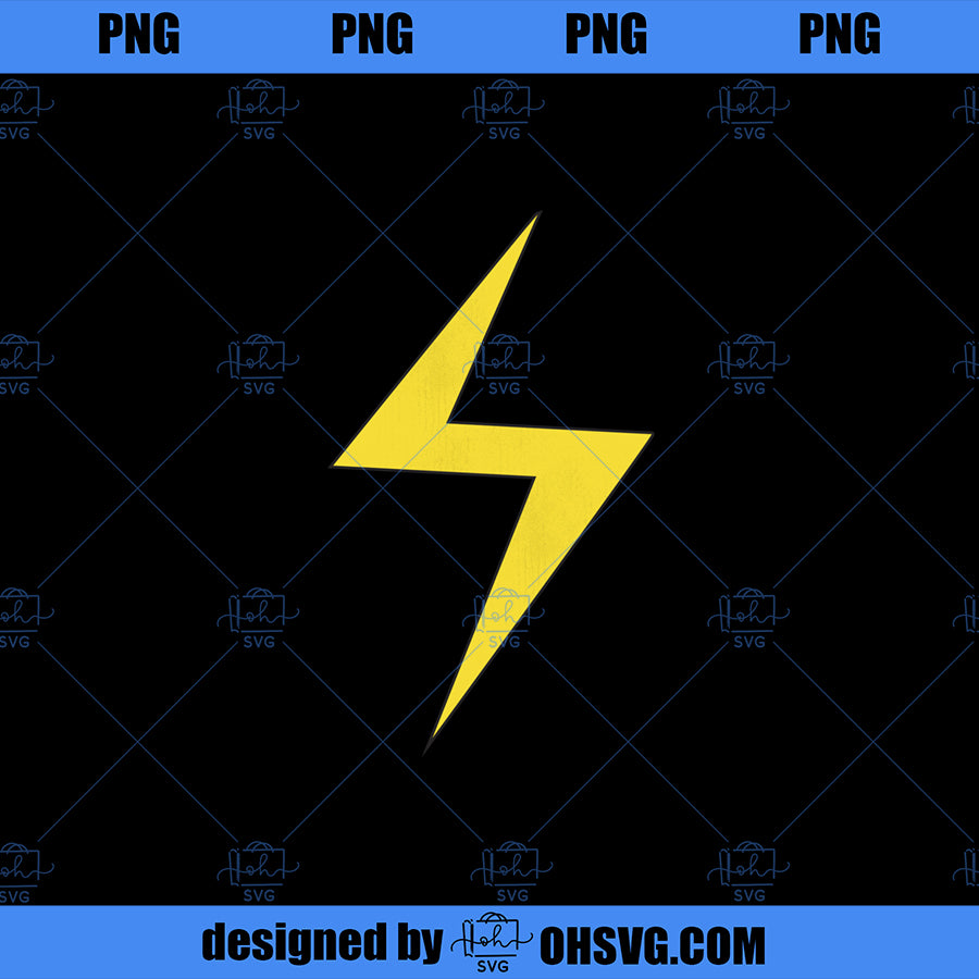 Marvel Ms Marvel Lightning Bolt Icon Graphic  PNG, Marvel PNG, Ms Marvel PNG