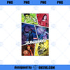 Marvel Runaways Color Block Character Grid Premium PNG, Marvel PNG, Marvel Runaways PNG