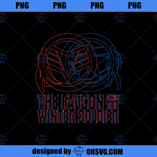 Marvel The Falcon And The Winter Soldier Line Art PNG, Marvel PNG, Marvel The Falcon PNG