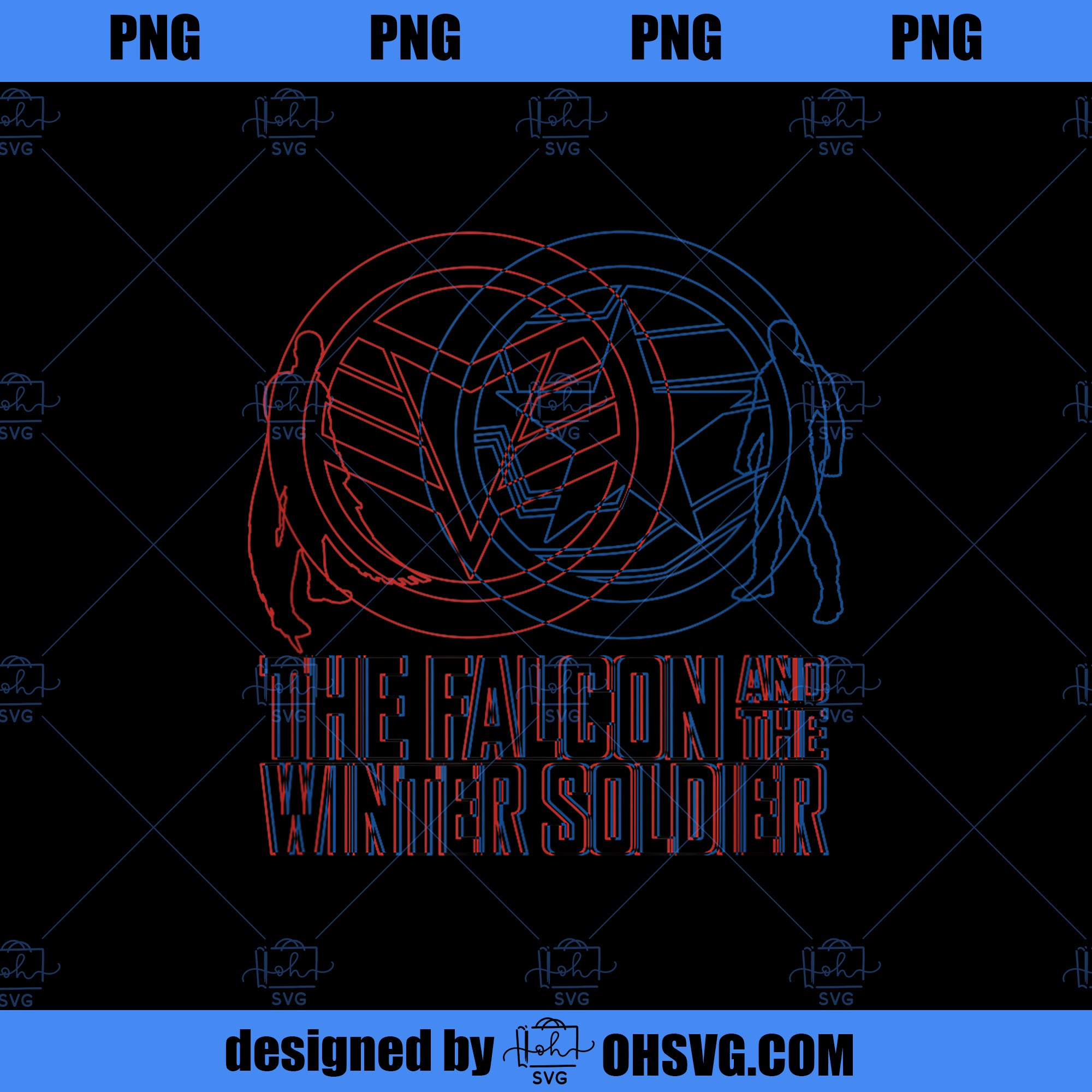 Marvel The Falcon And The Winter Soldier Line Art PNG, Marvel PNG, Marvel The Falcon PNG