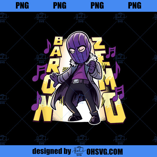 Marvel The Falcon and the Winter Soldier Chibi Dancing Zemo PNG, Marvel PNG, Marvel The Falcon PNG