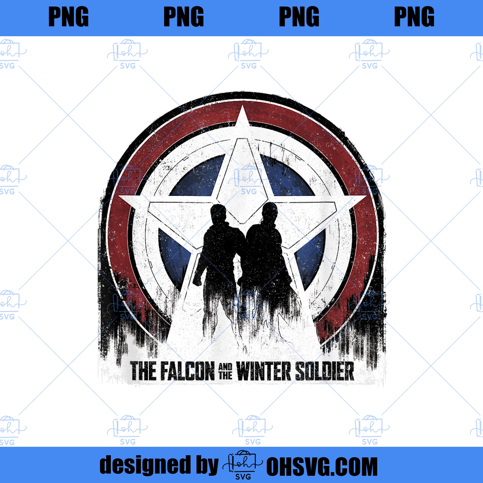 Marvel The Falcon and the Winter Soldier Silhouettes PNG, Marvel PNG, Marvel The Falcon PNG