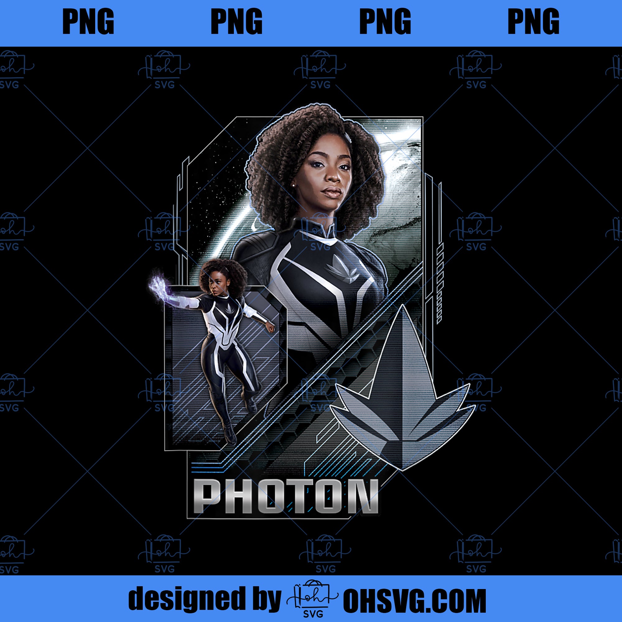 Marvel The Marvels Photon Monica Rambeau Super Hero Panels PNG, Marvel PNG, Marvels Photon PNG