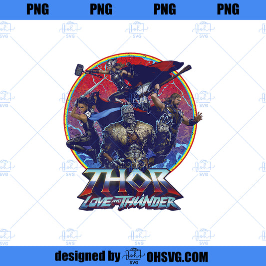 Marvel Thor Love and Thunder Group Poster PNG, Marvel PNG, Marvel Thor PNG