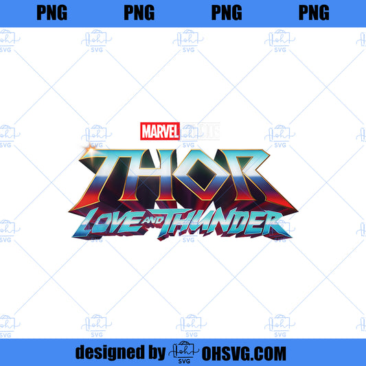 Marvel Thor Love and Thunder Movie Logo PNG, Marvel PNG, Marvel Thor PNG