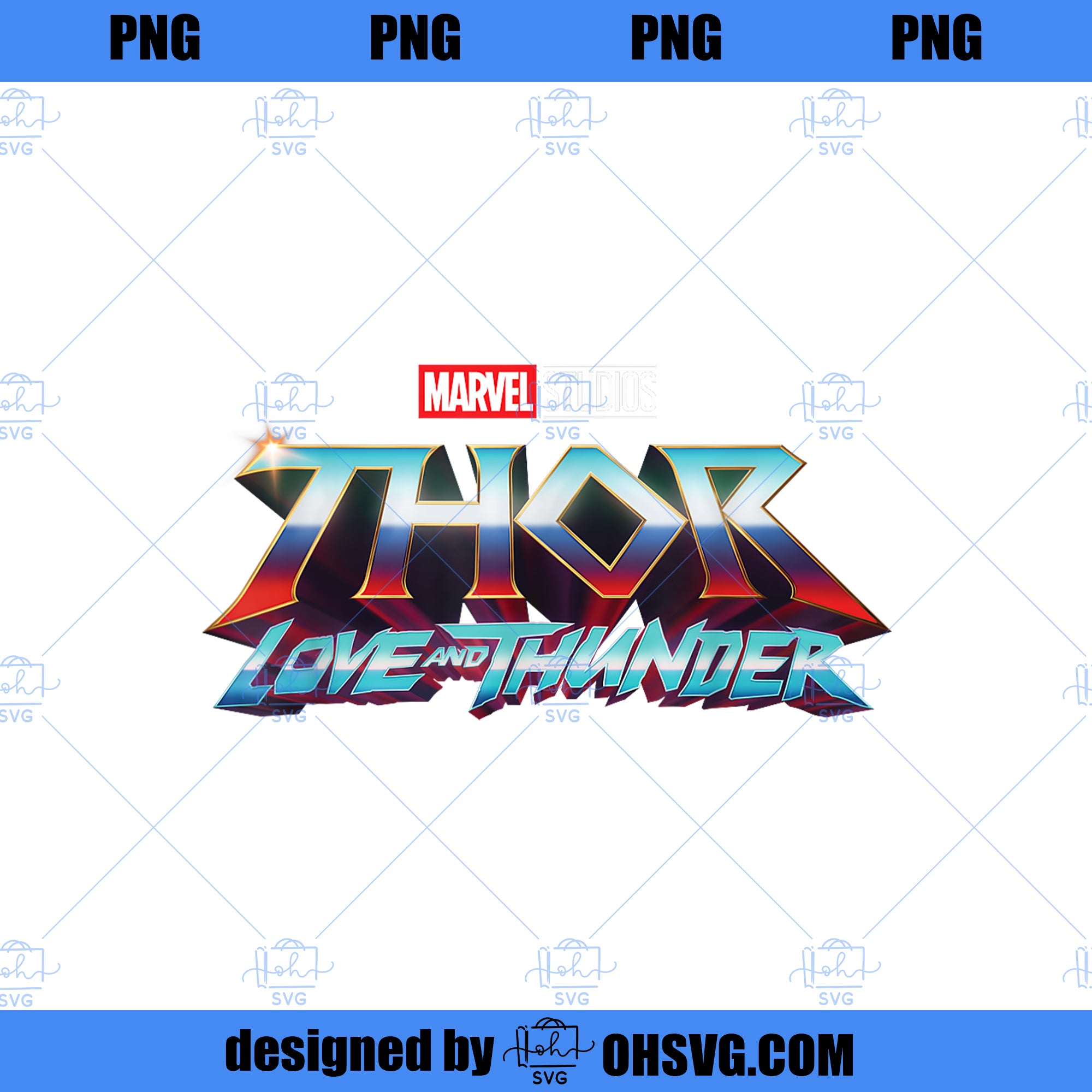 Marvel Thor Love and Thunder Movie Logo PNG, Marvel PNG, Marvel Thor PNG