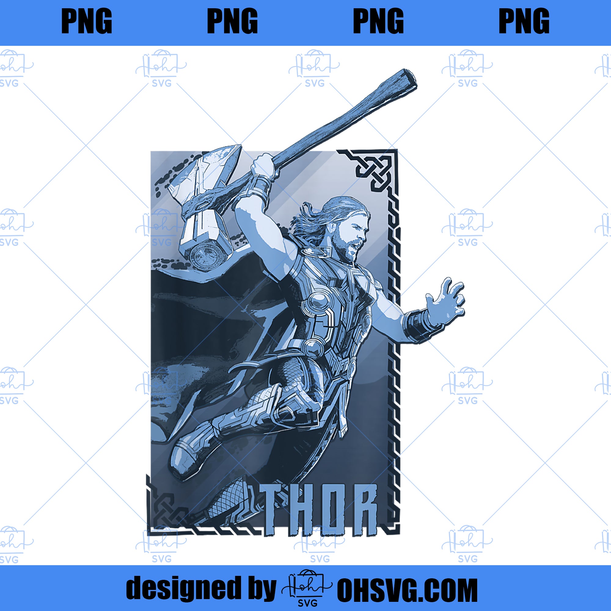 Marvel Thor Love and Thunder Thor Stormbreaker Poster PNG, Marvel PNG, Marvel Thor PNG