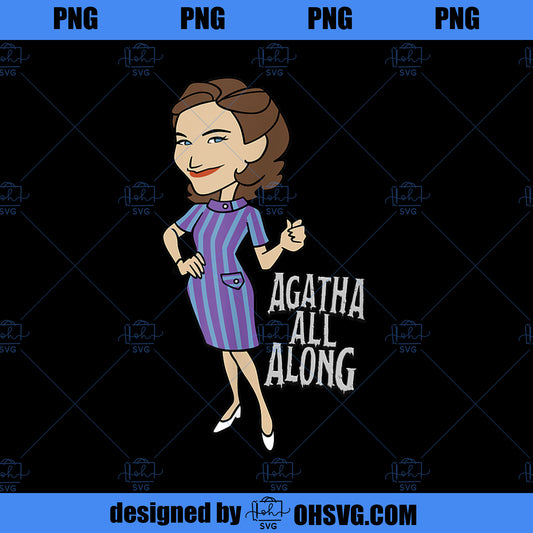 Marvel WandaVision Agatha All Along Retro Portrait PNG, Marvel PNG, Marvel WandaVision PNG