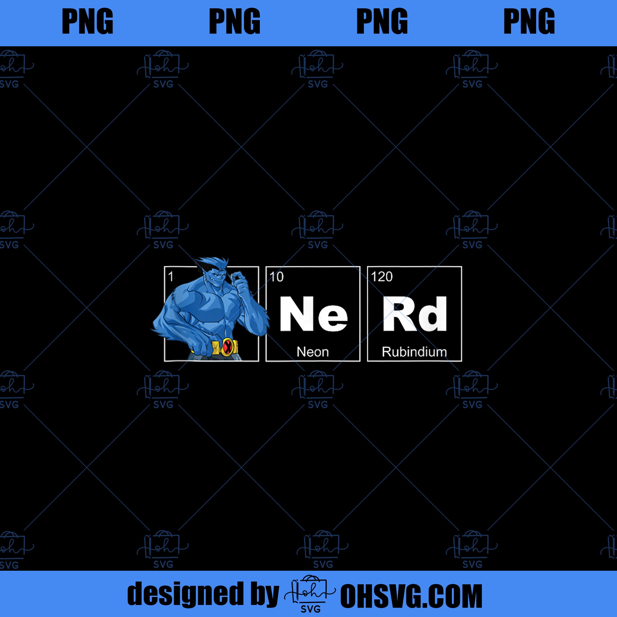 Marvel XMen Beast Periodic Table Nerd  PNG, Marvel PNG, Marvel XMen PNG