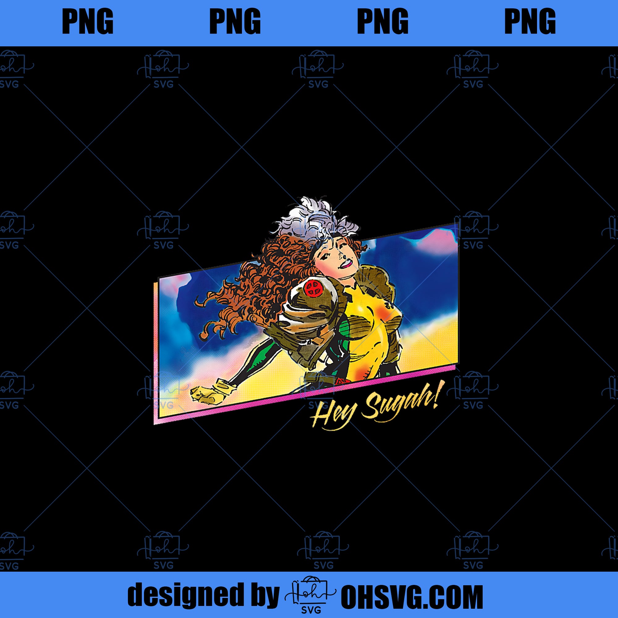 Marvel XMen Rogue Hey Sugah 90s Premium PNG, Marvel PNG, Marvel XMen PNG