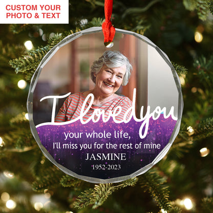 Memorial Christmas Ornament PNG and EDITABLE Canva Templates, 3 Round Designs, Heaven In Loving Memory, Photo Frame, Digital Design